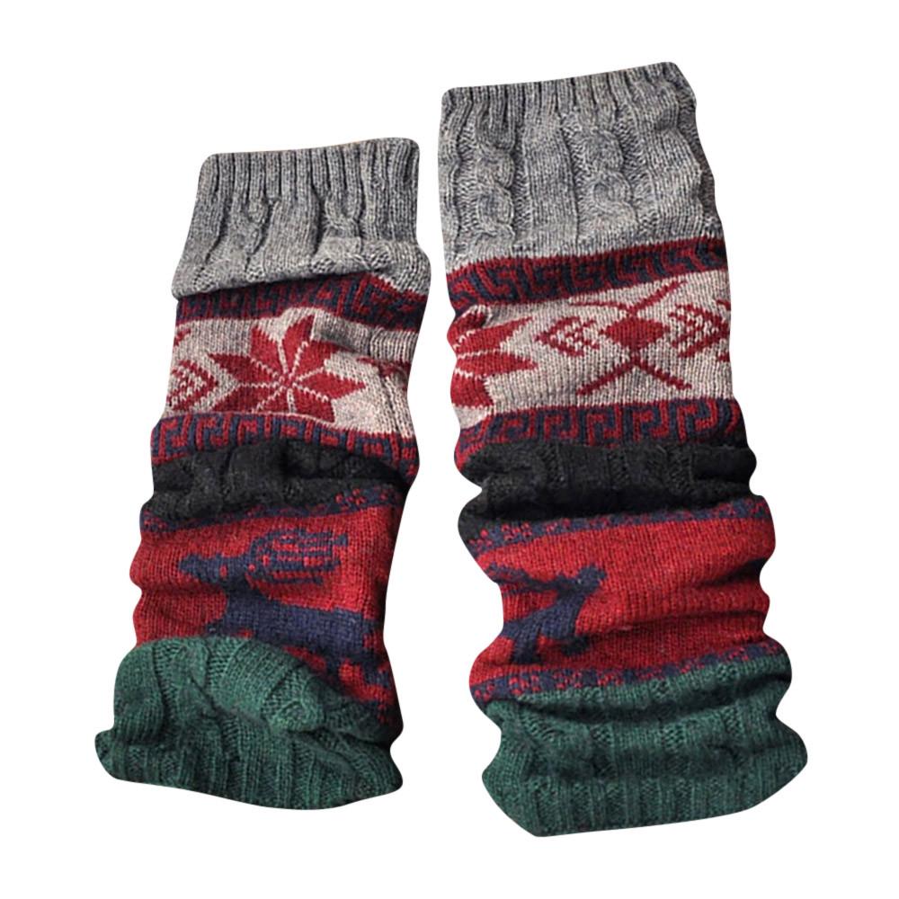 Frauen-Winter-warme Beinwärmer-Kabel stricken gestrickte lange Socken häkeln