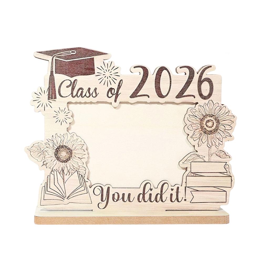 Graduation Wooden Photo Frame, Handwritten Message, Photo, Friendship, Commemorative Graduation Decoration, Ornament