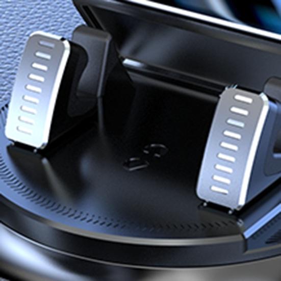 Yousheng Dashboard Car Phone Mount 360 Degrees Rotatable Phone Holder with Non-Slip Pad One-Hand Operation Parking ID Plate Holder for IPhone