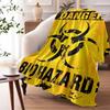 Warning Biohazard Throw Soft Flannel Throw Summer AC Blanket Lightweight Cool Nap Blanket for Sofa Bed Couch Travel