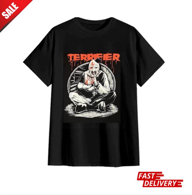 Футболка Terrifier Art The Clown Размер S Terror Threads Хоррор Хэллоуин_рас wbr/ продажа Унисекс Футболка S