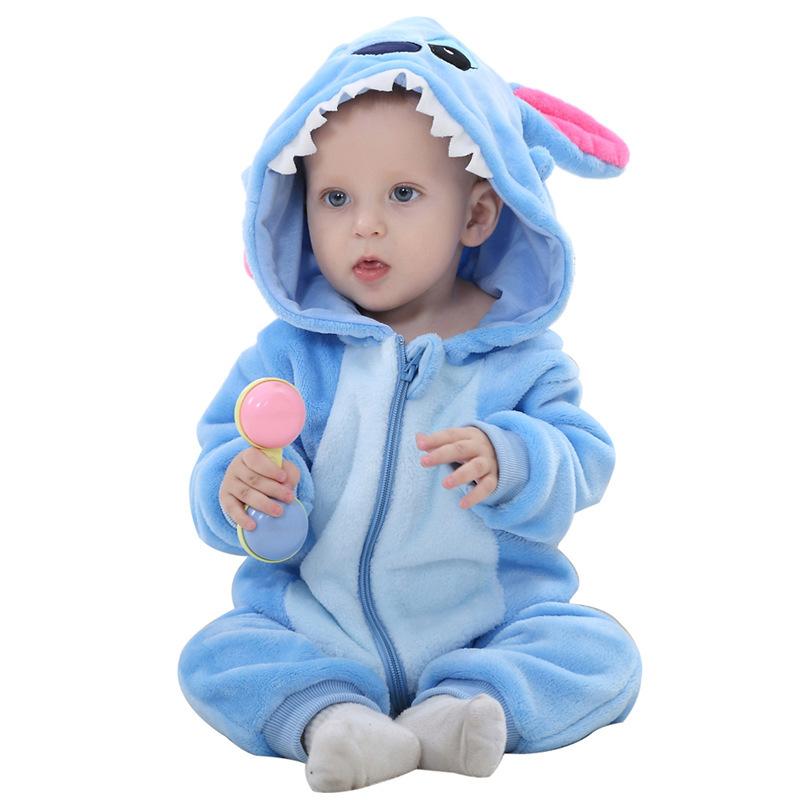Baby Onesies animal Pajamas Duck Panda Romper Soft Flannel Jumpsuit