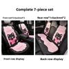 Cat Cute Bow Cartoon Animal Car Seat Cover Car Interior Cushion Decoration Set