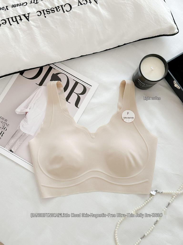 Ultra-Thin Ice Skin Breathable Seamless Bra: Cool, Lightweight, Wide Straps, No Buckle, Comfortable Fit