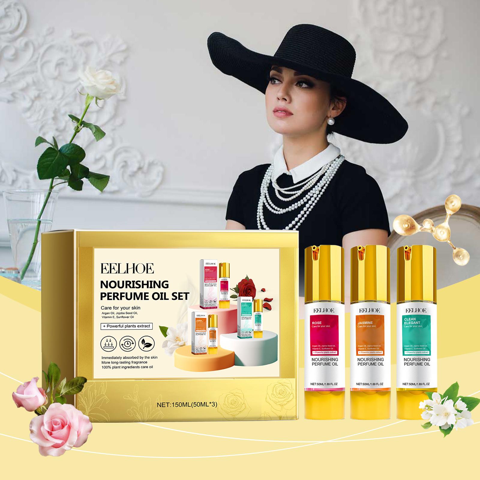 EELHOE Набор парфюмов «Свежесть и Шарм» для женщин - Свежий аромат с долгим легким шлейфом, свежий цветочно-фруктовый аромат 150ml