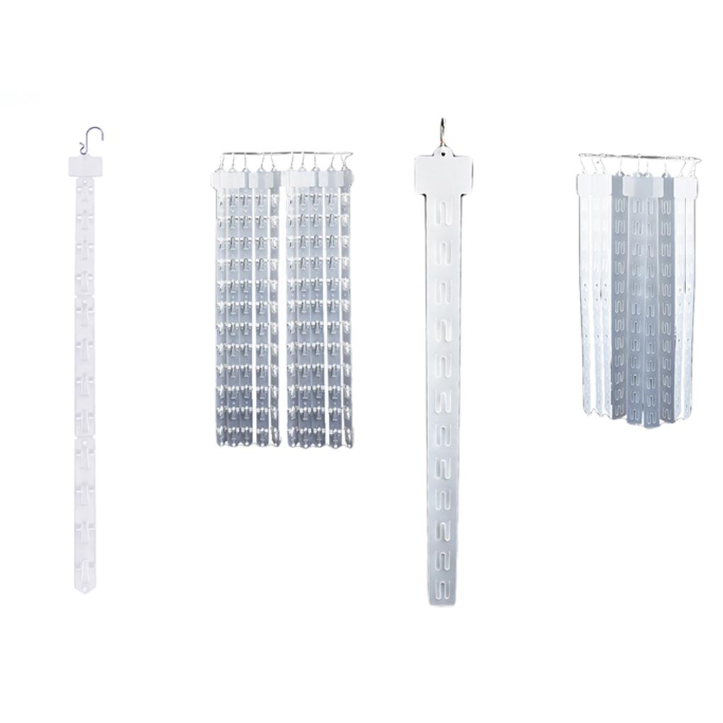 10PCS Plastic Snack Hanging Strips Store Snacks Display Hanger with Hooks Supermarket Rack Merchandising Storage Clip Strip
