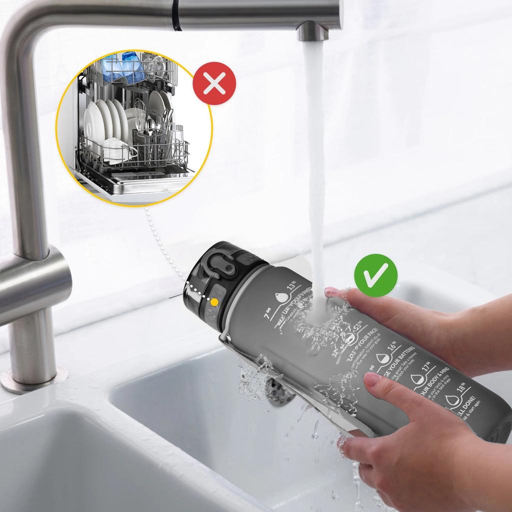 4FIZJO TRITAN Water Bottle 1l Gray