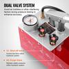 Hydrostatic Test Pump, Max 25 Bar/362 PSI, Dual Valve Hydraulic Manual Water Pressure Tester Kit with Gauge 10L Water Tank, 1.4 M Hose with 1.27 Cm