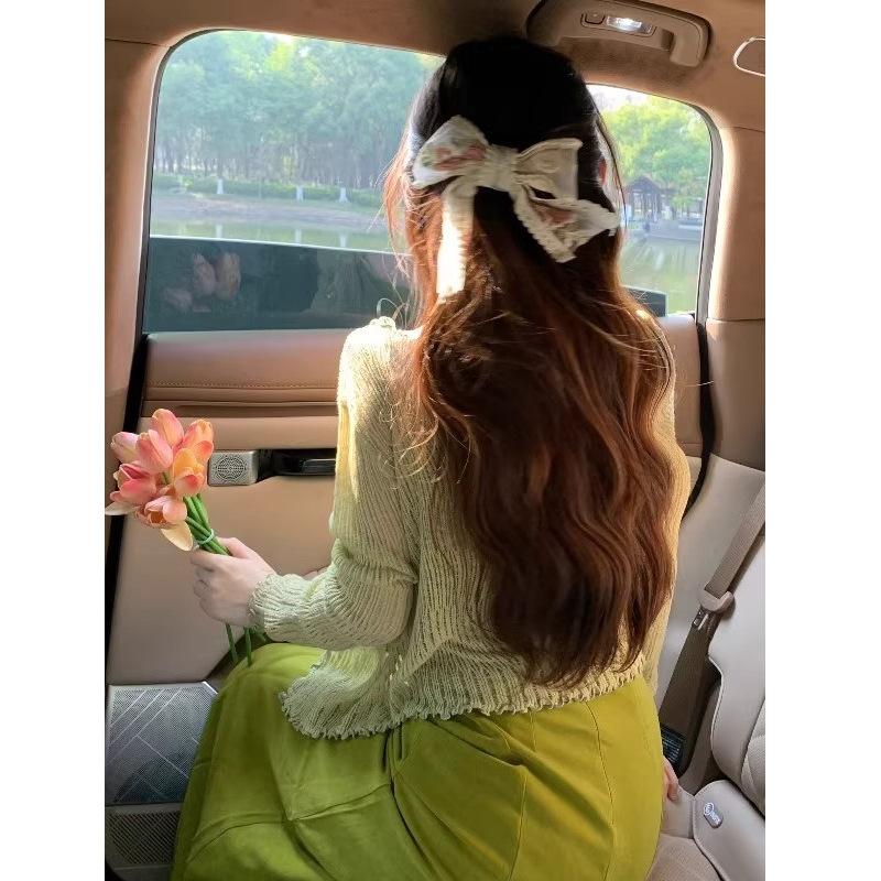 Yunnan Travel Wear Retro Green Suspender Dress Feminine Gentle Temperament Beautiful Unique Waist a Word Long Dress