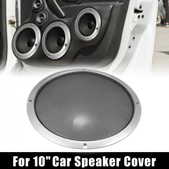 10  Защитная сетка для автомобильного динамика, круглая решетка для сабвуфера, серебристый тон