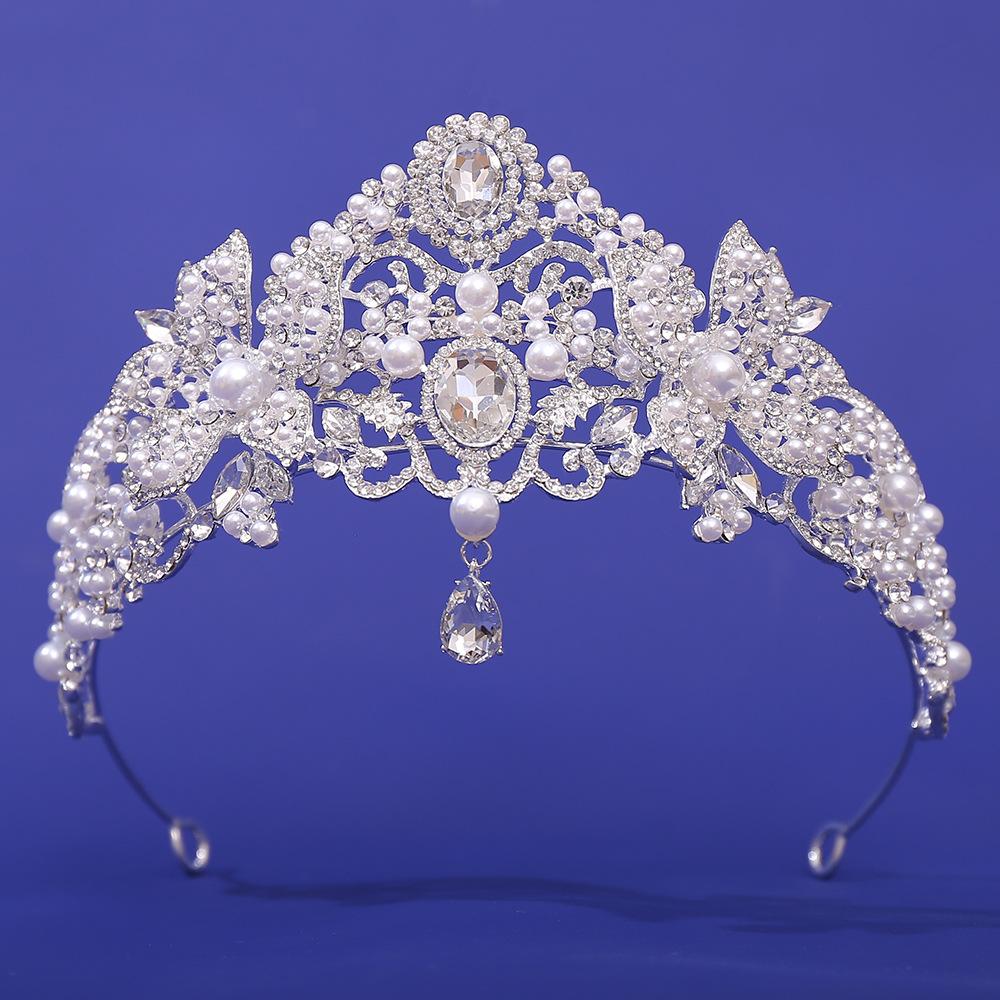 Bridal Crown European Wedding Crystal Hair Accessories, Wedding Accessories Baroque Luxury Wedding Dress Crown