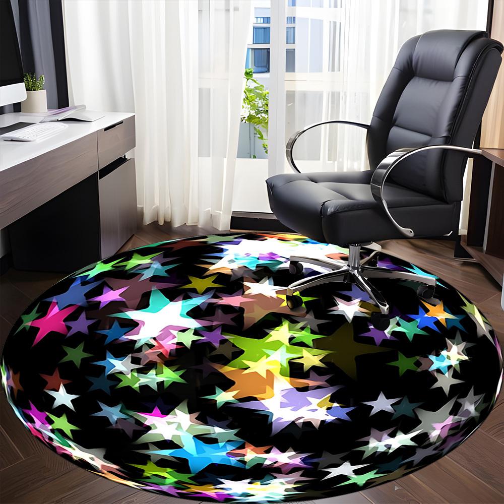 1pc Star Sphere Chair Carpet for Office  Machine Washable Rug for Office,  Good Gift for Family or Friends Yy251225224