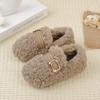 Girls' Cotton Shoes, New Winter Children's Shoes, Princess Loafers, Soft-soled, Double-layer Cotton, Plush Baby Shoes