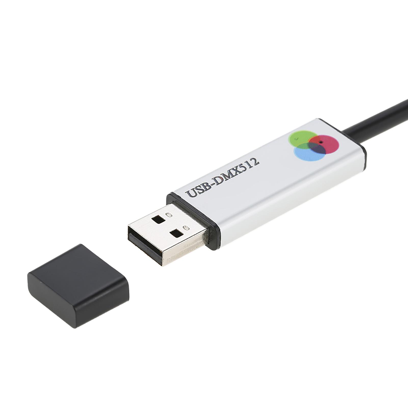 

Lixada USB to DMX Interface Adapter LED DMX512 Computer PC Stage Lighting Controller Dimmer