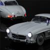 1/18 Benz 300SL Vintage Alloy Luxy Sports Car Model Diecast Metal Classic Retro Vehicles Car Model Sound and Light Childrens Toy Gift