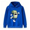 Kids Boys Girls Pullover Hoodie, Retro Cartoon Running Dollar Bill Character Print Casual Long Sleeve Hooded Sweatshirt for Daily Wear and Outdoor