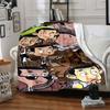1pc Mr. Bean Adventures Flannel Throw Blanket HD Printed Lightweight Soft Warm All Season Blanket for Sofa, Bed, Travel, Camping Machine Washable