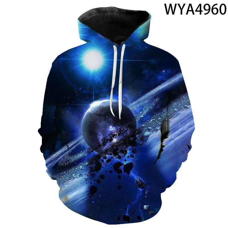

3D-печать Вселенной Звездное небо Космонавт Толстовки Мужчины Женщины Дети Длинный рукав Толстовка Пальто Крутой модный уличный свитер XL