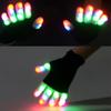 1 Paar Leuchtende Handschuhe LED Leuchtende Fingerhandschuhe mit 7 Farb-Dynamik-Lichtmodus Atmungsaktive Blinkende Rave Party Handschuhe für Erwachsene Jugendliche