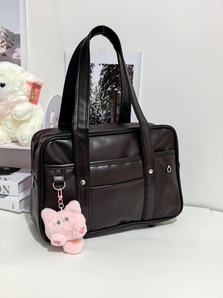 Mittlerer JK-Schulrucksack im japanischen Stil: PU-Leder Studentinnen-Handtasche