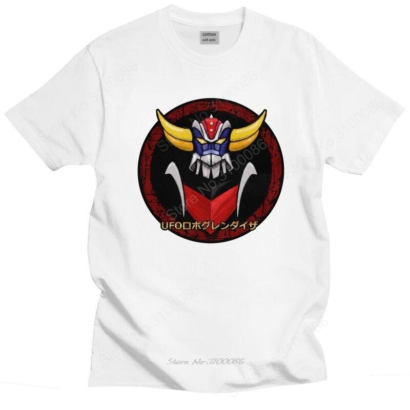 Grendizer Ufo Robot Футболка Мужская Короткий Рукав Goldrake Меха Аниме Футболка Графическая Футболка Топы Предварительно Сжатый Хлопок Обычная Посадка Футболка S