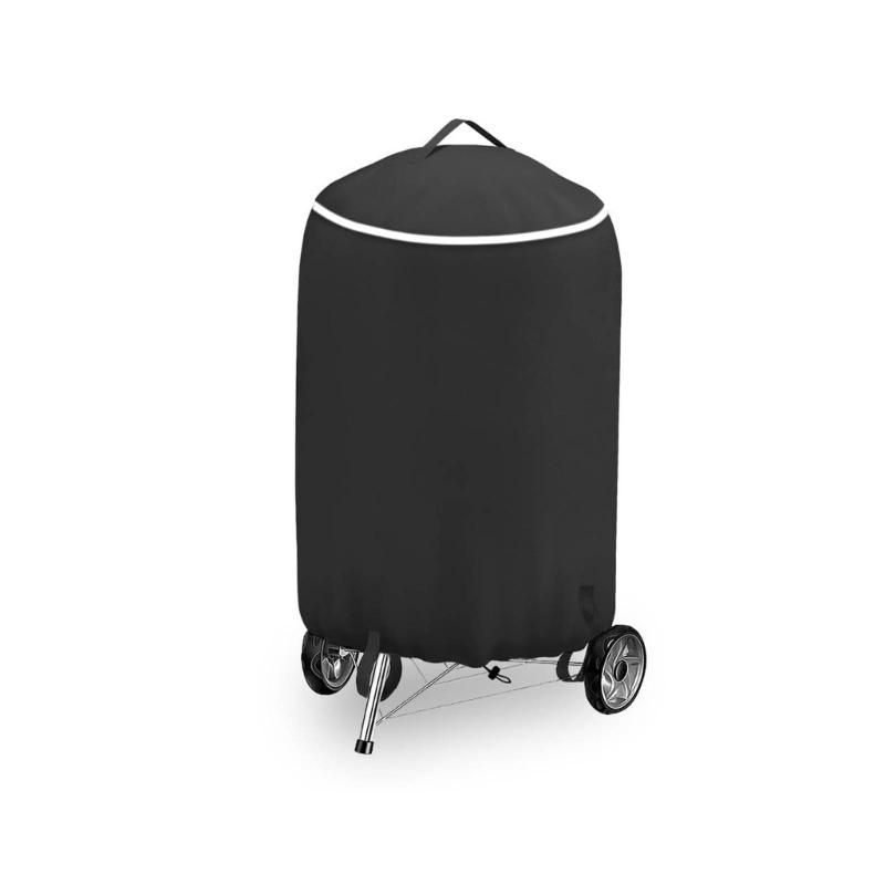 Practical Round BBQ Grills Cover Ultraviolets Resistant Tearproof With Portable Handle And Bottom Foot Sleeves
