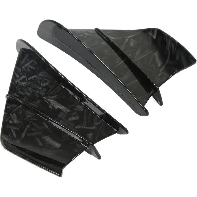Motorcycle Side Wind Fin Motorcycle Side Spoiler Front Fairing Aerodynamic Winglets for Z900 Z1000 (Marble Grain)