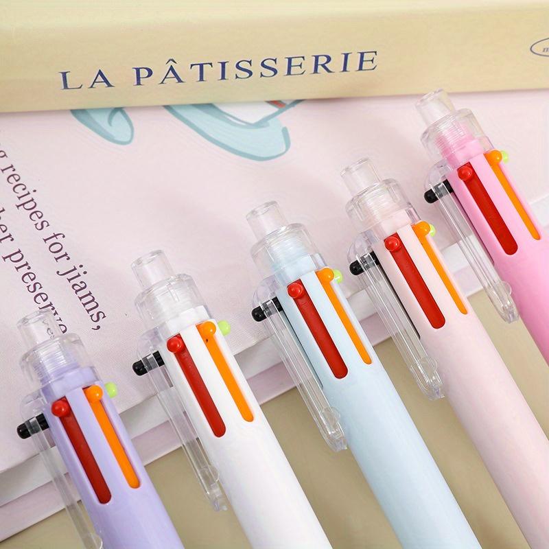 10 stücke Bunte 6-farbe kugelschreiber schreibwaren büro öl stift student preis multi-farbe kugelschreiber drücken stift