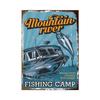 Cartello Metallo Vintage Regole di Pesca Scatola Latta Decorazione Murale Retrò per Casa di Campagna Cabina o Man Cave Targhe Poster Rustici di Pesca an