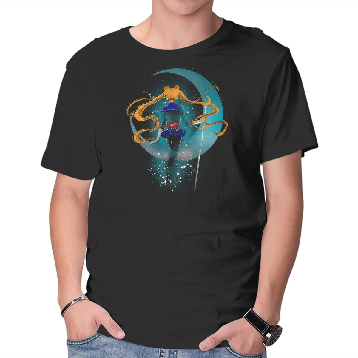 Unisex Crew Neck T-Shirt Pretty Guardian of the Galaxy Graphic Short Sleeve Casual Tee M