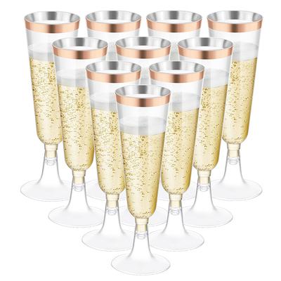 5 pezzi 5 once bicchieri da champagne bicchieri di plastica usa e getta per feste di compleanno di nozze bar bevande vino rosso coppa di gelato