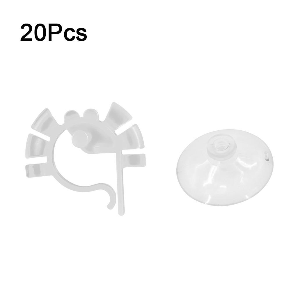 

20Pcs Wall Mounting Aquarium Water Tube Holder Plastic Water Tubes Fixed Clip Filtration System 20Pcs