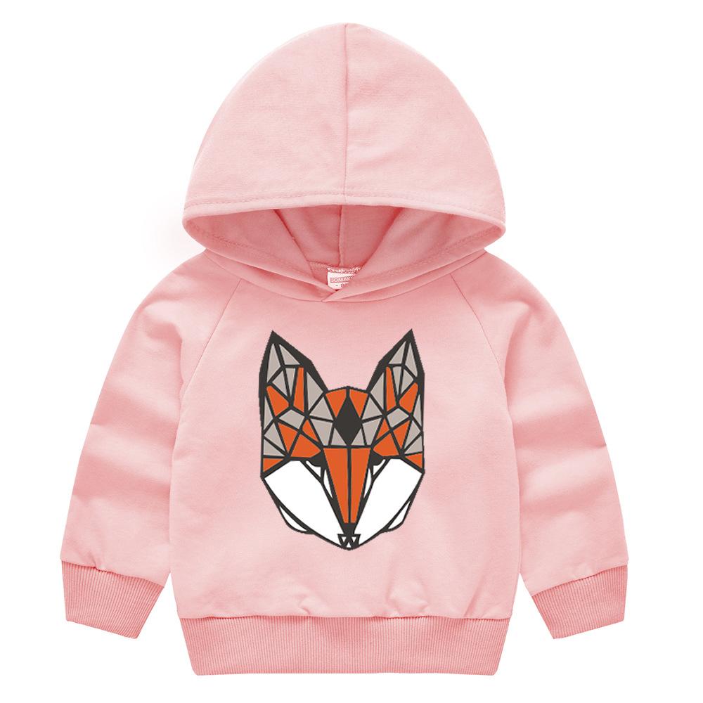 Frühling und Herbst Kindermode Kapuzenpullover Jungen und Mädchen Cartoon Druck Pullover Langarm Tops