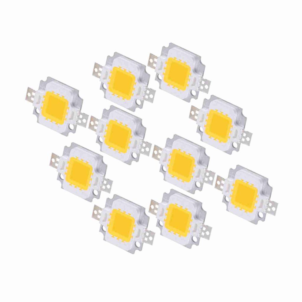 10 Stück 10W LED SMD Chip COB 9-10V Für Lampe Flutlicht Perlen Glühbirne Hoch Weiß
