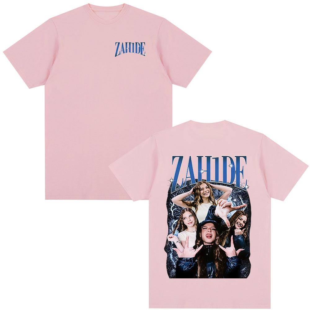

Футболка с двусторонним принтом Zahide Merch Мужская Женская Одежда Модные Футболки Летняя Хлопковая Оверсайз Круглый Вырез Футболки с Коротким Рукавом 3XL