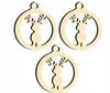 Wooden Christmas Tree Decorations Z61 3 Pcs.