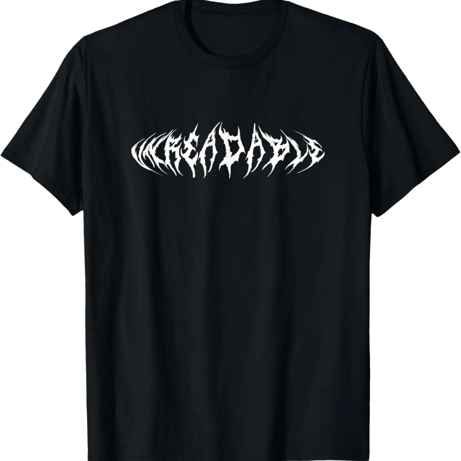 

Нечитаемый deathcore шрифт death metal эмблема metalcore Футболка S чёрный