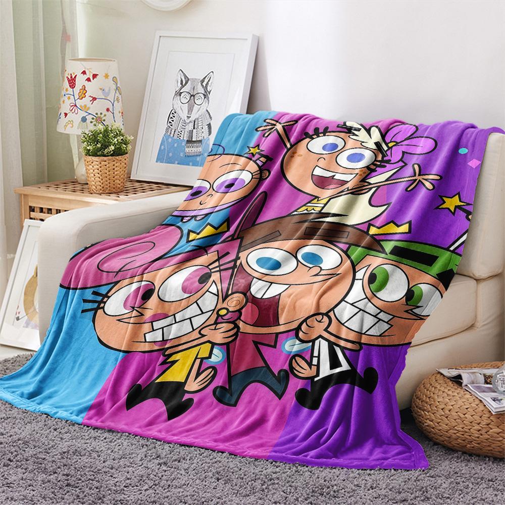 The Fairly OddParents Flannel Blanket, High Quality Comfortable for All Seasons, Home Decor, Warmth and Comfort