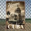 Havana Vintage Retro Metalowa Sztuka Ścienna Plakat Dekoracja Baru 8x12