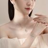 Tancise 925 Sterling Silver Classic Women Necklace Pendant Zircon Fashion Gift