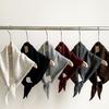 Striped Cross Scarves Wool Cross Neckerchief Sweet False Collar  Women