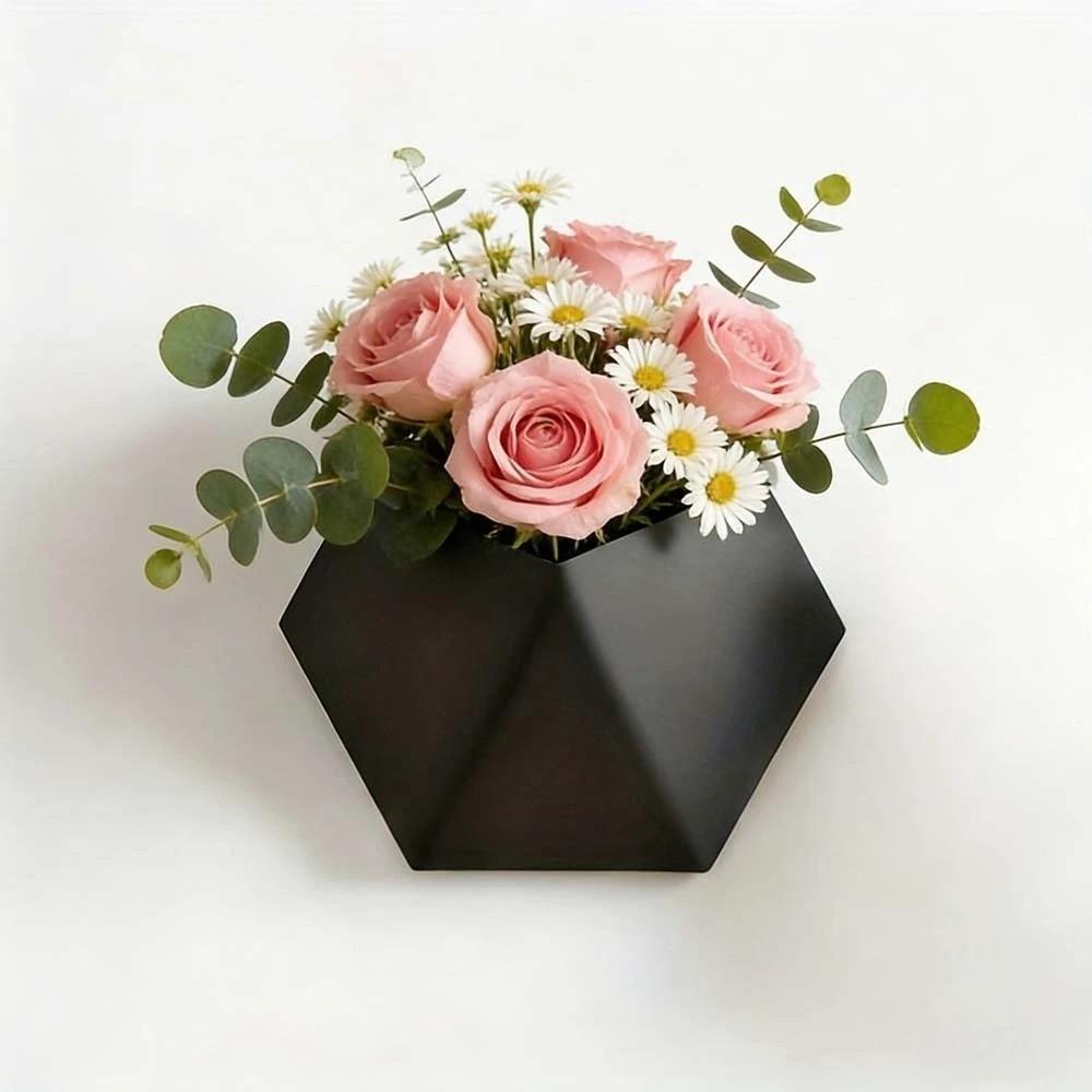Easy to Install Wall-Mounted Planter Mounting Holes Geometric Wall Planter  Home Garden Decor
