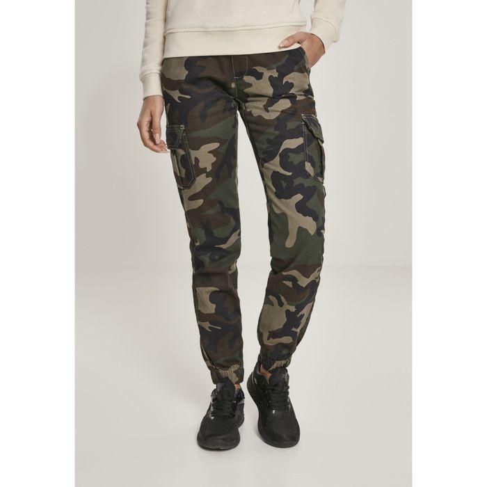 Pantalon Cargo Femme - Urban Classics - TB3047 - Taille Haute - Multicolore - Camo