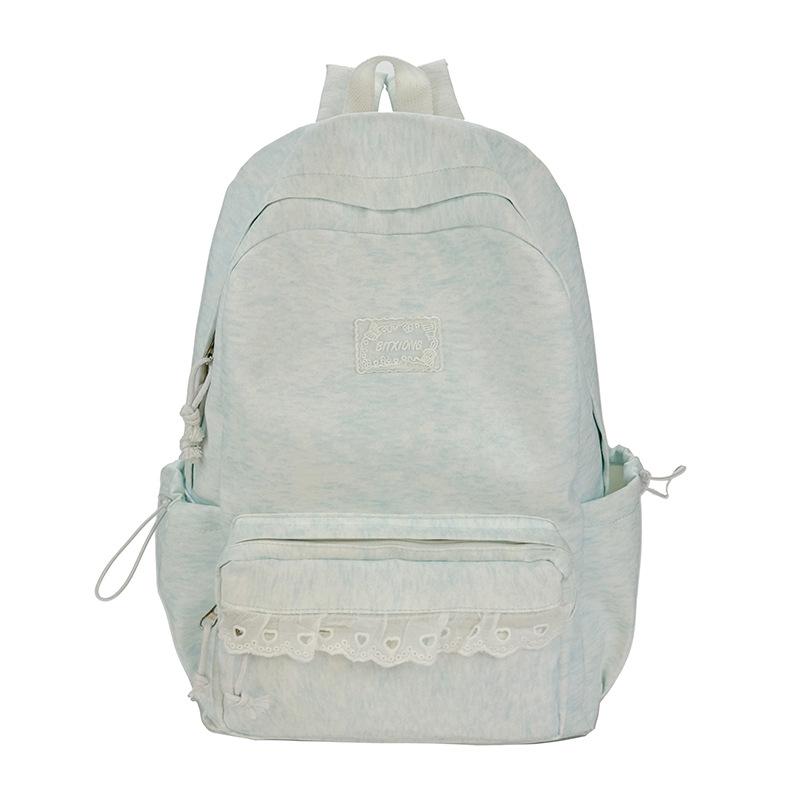 Schoolbag Japanese ins style girl backpack female middle school student schoolbag high value lace edge light leisure travel backpack