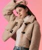 Koleat Crop Duffle Fur Shearling Fleece Jacket [Beige] Duffle Shearling Ver.