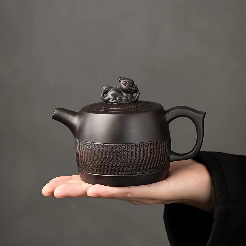 1pc Purple Clay Teapot Ceramic Tea Cup Kung Fu Tea Set For Home Restaurant Hotel Office Tea Accessories Gifts For New Year Valentine's Day Holiday Gif