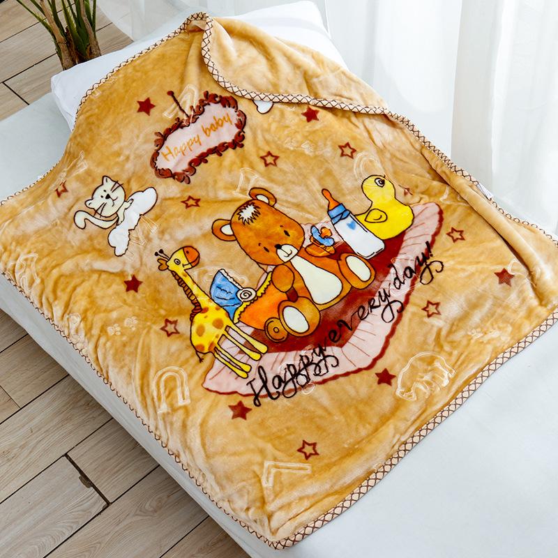 Cartoon Baby Double Layer Cloud Blanket for Newborns - Spring/Autumn Photography Blanket