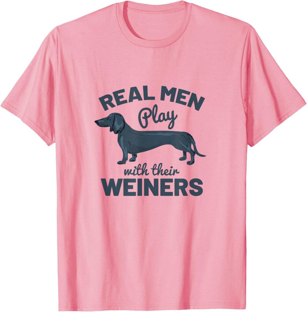 Funny Dachshund Weiners Dog Lover Unisexs Cotton Casual TShirt Graphic Tee