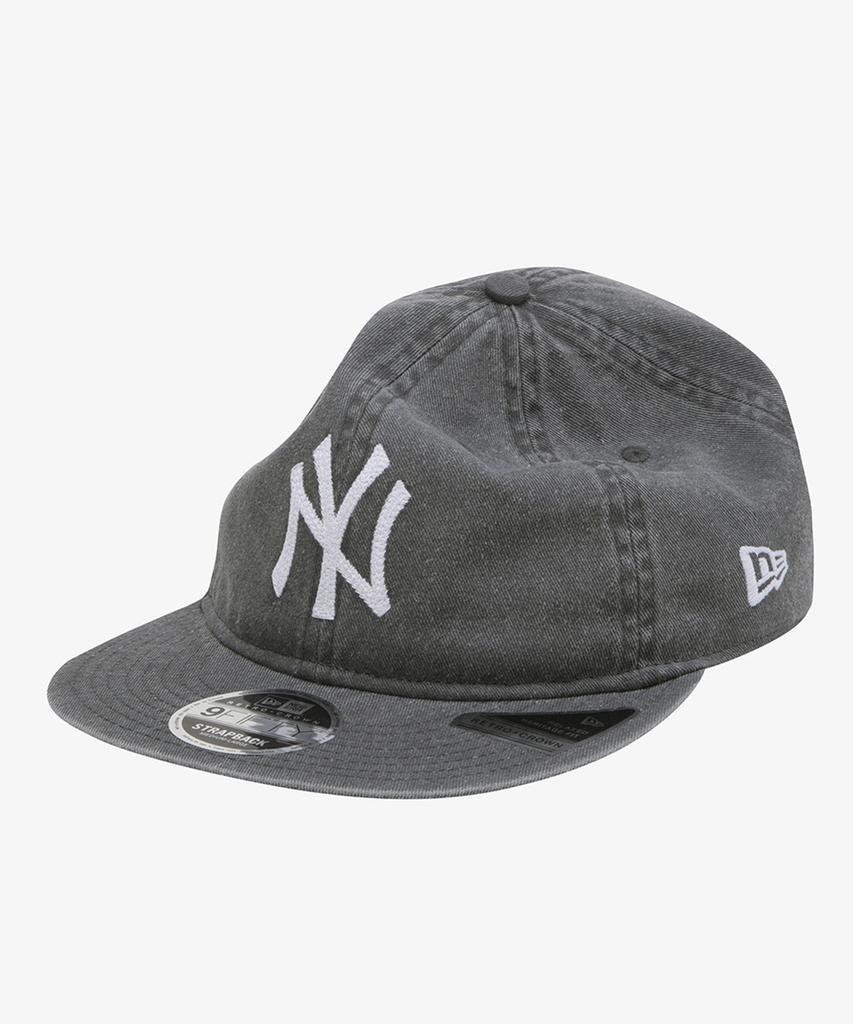 NEW ERA Mlb New York Yankees Pigment Washed Retro Crown Strapback Black