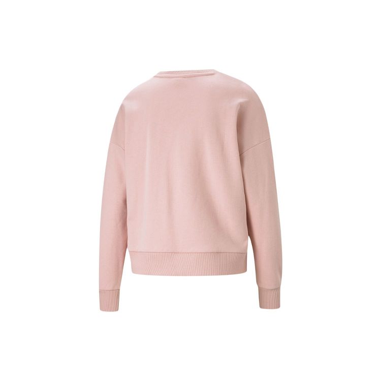 Puma Ess Sports Casual Color Block Logo Round Neck Pullover Sweatshirt Women Sweatshirt Pink 531382-15